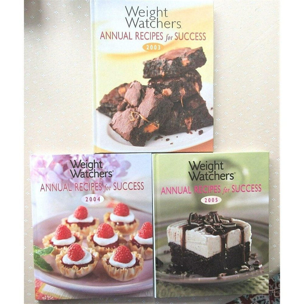 Lot of 3 Weight Watcher Cookbooks Books Annual Recipes Success 2003, 2004, 2005